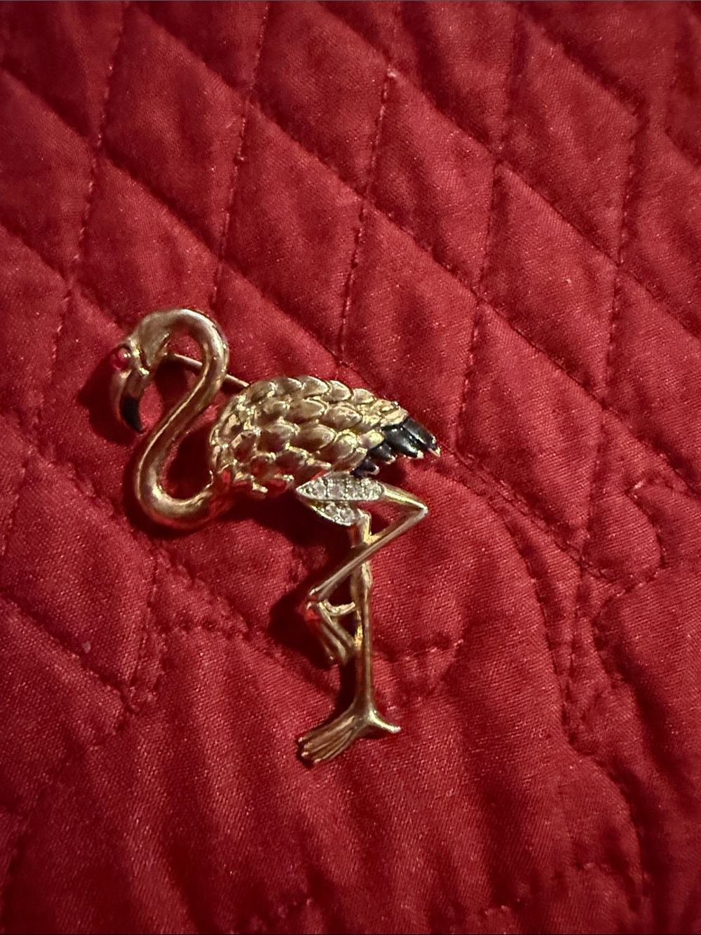 Trifari Vintage Flamingo Brooch